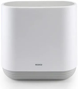 ECOCO κάδος απορριμμάτων E1906, εύκολο άνοιγμα, 10lt, λευκός