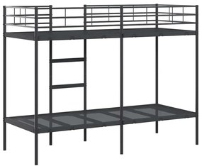 vidaXL Κουκέτα χωρίς στρώμα Μαύρο 75x190 cm Ατσάλι