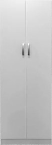 Ντουλάπα δίφυλλη Athos pakoworld σε λευκή απόχρωση 60x42x180εκ