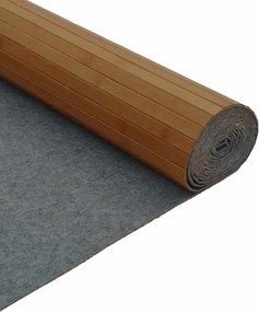 vidaXL Χαλί Ορθογώνιο Καφέ 80 x 500 εκ. Μπαμπού