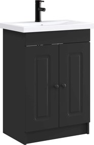 vidaXL Σετ Επίπλων Μπάνιου Μαύρο 78,5 x 37,5 x 81 cm