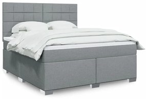 ΚΡΕΒΑΤΙ BOXSPRING ΜΕ ΣΤΡΩΜΑ ΑΝΟΙΧΤΟ ΓΚΡΙ 180X200 ΕΚ. ΥΦΑΣΜΑΤΙΝΟ 3292867