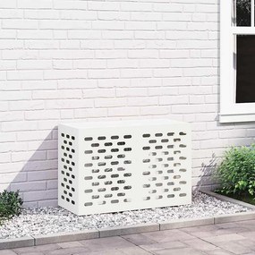 vidaXL Κάλυμμα κλιματιστικού Λευκό 90 x 40 x 60 εκ Ατσάλι