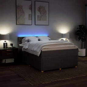 vidaXL Κρεβάτι Boxspring με Στρώμα Taupe 140x200 εκ. Υφασμάτινο