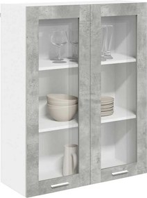 vidaXL Κρεμαστό ντουλάπι Σκυρόδεμα Γκρι 80 x 31 x 100 εκ.