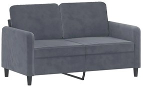 vidaXL Σετ Σαλονιού 2 Τεμαχίων Σκούρο Γκρι Βελούδινο