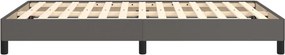 vidaXL Πλαίσιο Κρεβατιού χωρίς στρώμα Γκρι 120x190 εκ.Συνθ. Δέρμα