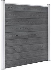 vidaXL Πάνελ Περίφραξης Γκρι 1737 x 186 εκ. από WPC