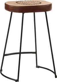 vidaXL Σκαμπό Μπαρ 2 τεμ. Σκούρο Καφέ 41x29x62 εκ.
