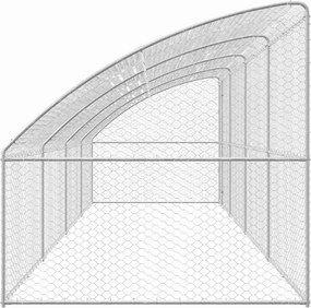 vidaXL Κλουβί Σκύλου 4 pcs Ασημί 8 x 2 x 2 m Γαλβανισμένος χάλυβας