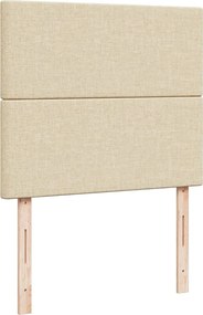 vidaXL Κρεβάτι Boxspring με Στρώμα Κρεμ 120x190 εκ. Υφασμάτινο
