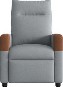 vidaXL Πολυθρόνα Ανακλινόμενη Ηλεκτρική Ανοιχτό Γκρι Υφασμάτινη