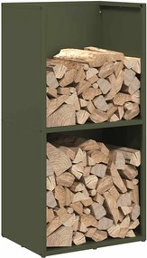 vidaXL Ράφι Καυσόξυλων 40x30x80 εκ. Χάλυβας ψυχρής έλασης