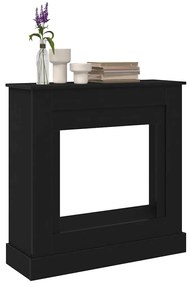 vidaXL Γύρος τζακιού Μαύρη δρυς 90x30x90 cm Κατασκευασμένο ξύλο