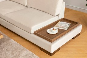Γωνιακός Καναπές με Αριστερή Γωνία Μπεζ CEDOL 313x193x80