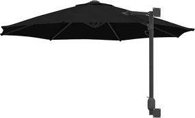 vidaXL Ομπρέλα Κήπου Μαύρο 248 x 248 x 148 εκ. Πολυεστέρας και Χάλυβας