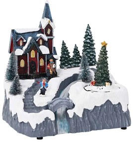 vidaXL Διακόσμηση Χριστουγεννιάτικου Χωριού Πολύχρωμο Πλαστικό