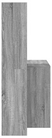vidaXL Γραφείο Γκρι sonoma 138.5 x 55 x 143 εκ Επεξεργασμένο ξύλο