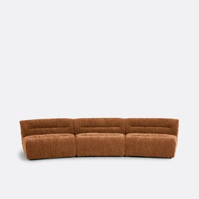 Τριθέσιος αρθρωτός καναπές από flame chenille, SWEETY