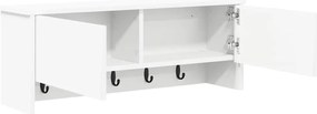 vidaXL Τοίχου Κρεμάστρα Λευκό 80 x 20 x 30 cm Επεξεργασμένο ξύλο