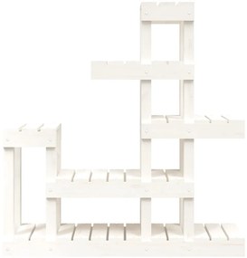 vidaXL Βάση Γλάστρας Λευκή 92 x 25 x 97 εκ. από Μασίφ Ξύλο Πεύκου