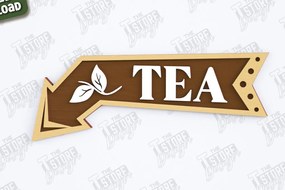 Σετ των 2 Intra απο ξύλο plywood 3mm-4mm πάχος - Coffee Bar Sign Laser Cut | Καφενείο Δίασταση 30x20 cm INTRAFABR-123567226