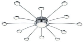 Φωτιστικό Οροφής - Πλαφονιέρα Led Bodrum 673311306 Ø100x 8,5cm Chrome Trio Lighting Μέταλλο