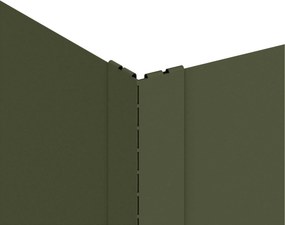 vidaXL Περίγραμμα γκαζόν 4 τμχ. 100 x 100 x 35 cm Ατσάλι Λαδί