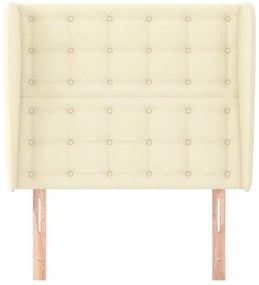 vidaXL Κεφαλάρι με Πτερύγια Κρεμ 103x23x118/128 εκ. Συνθετικό Δέρμα