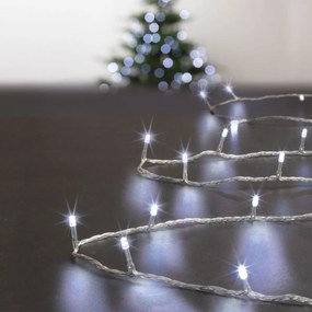 Χριστουγεννιάτικα Λαμπάκια 200 Led Σε Σειρά 20μ Ψυχρό Λευκό Με 8 Προγράμματα F-R 877712B