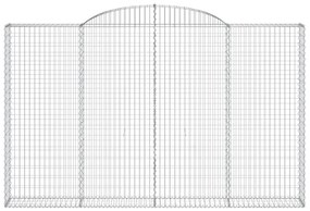 vidaXL Συρματοκιβώτια Τοξωτά 5 τεμ. 300x30x180/200 εκ. Γαλβαν. Ατσάλι
