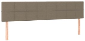 vidaXL Κρεβάτι Boxspring με Στρώμα Taupe 120x190 εκ. Υφασμάτινο