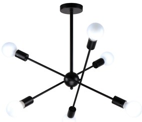 Φωτιστικό Οροφής KQ 2629/6 GWEN BLACK PENDANT Δ4 - 77-8091 - 51W - 100W - 77-8091