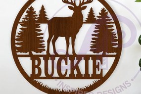 Σετ των 3 Intra απο ξύλο plywood 3mm-4mm πάχος Επιγραφή τοίχου με όνομα Buck Deer, Δίασταση 10x10 cm INTRAFABR-117375928