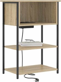 vidaXL Κομοδίνο Δρύς Sonoma 55 x 31 x 76 εκ Επεξεργασμένο ξύλο