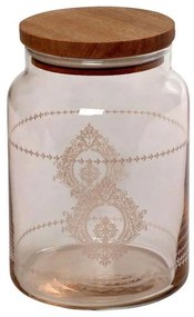 Βάζο Αποθήκευσης Με Καπάκι Helen RAB605 890ml Φ10x14,5cm Somon Espiel Wood, Glass