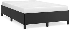 vidaXL Σκελετός Κρεβατιού Χωρίς Στρώμα Μαύρο 120x190 εκ.Συνθ. Δέρμα