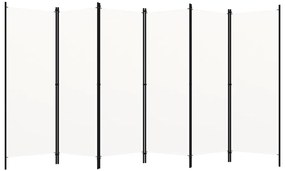 vidaXL Διαχωριστικό Δωματίου με 6 Πάνελ Λευκό 300 x 180 εκ.