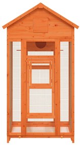 vidaXL Σπιτάκι Πουλιών Καφέ 91,5 x 53 x 170 εκ. από Μασίφ Ξύλο Πεύκου