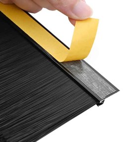 vidaXL Αυτοκόλλητες σφραγίδες πόρτας 6 pcs Μαύρο 100 cm