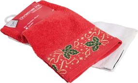 Χριστουγεννιάτικες Πετσέτες (Σετ 2τμχ) Das Home Christmas 0909 Red