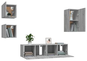 vidaXL Σετ Επίπλων Τηλεόρασης 5 Τεμ. Γκρι Sonoma Επεξεργασμένο Ξύλο