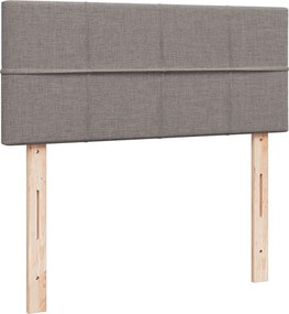 vidaXL Κρεβάτι Boxspring με Στρώμα Taupe 120x200 εκ. Υφασμάτινο