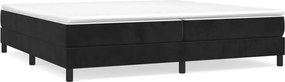 vidaXL Κρεβάτι Boxspring με Στρώμα Μαύρο 200x200 εκ. Βελούδινο