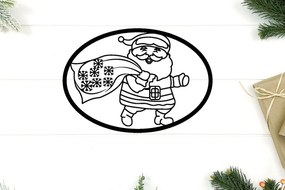 Intra απο ξύλο plywood 3mm-4mm πάχος – Αρχείο κοπής με λέιζερ Santa Metal Wall Art Δίασταση 40x30 cm INTRAFABR-97642832