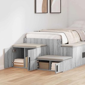 vidaXL Ντουλάπι αποθήκευσης 2 pcs Γκρίζο Σονομα 108 x 41 x 40 εκ