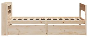 vidaXL Σκελετός Κρεβατιού Χωρίς Στρώμα 100x200 εκ. Μασίφ Πεύκο