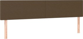vidaXL Κρεβάτι Boxspring με Στρώμα Σκούρο Καφέ 200x200 εκ. Υφασμάτινο