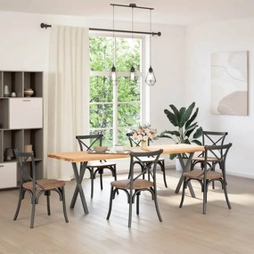 vidaXL Πόδια Τραπεζαρίας σε Σχήμα Χ 2 τεμ. Ανθρακί 50x(72-73) εκ. Ατσάλι