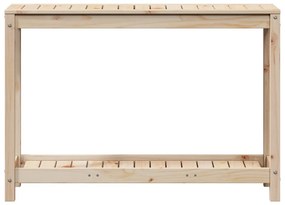 vidaXL Τραπέζι Κηπουρικής με Ράφι 108 x 35 x 75 εκ. Μασίφ Ξύλο Πεύκου